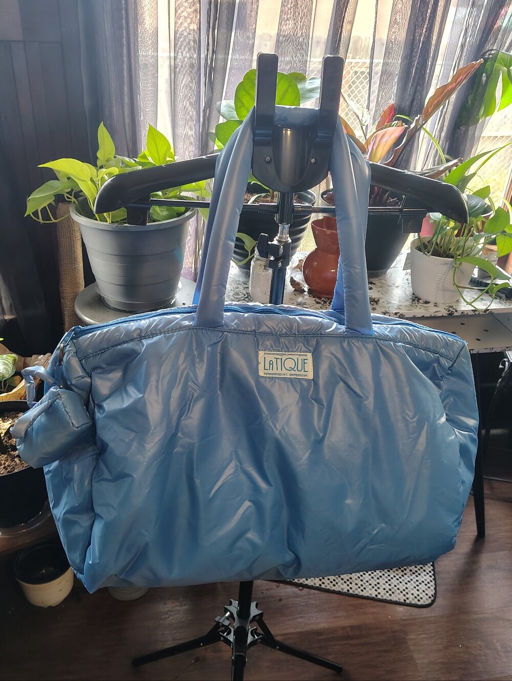 Vintage 80s LaTique Puffer Tote Bag